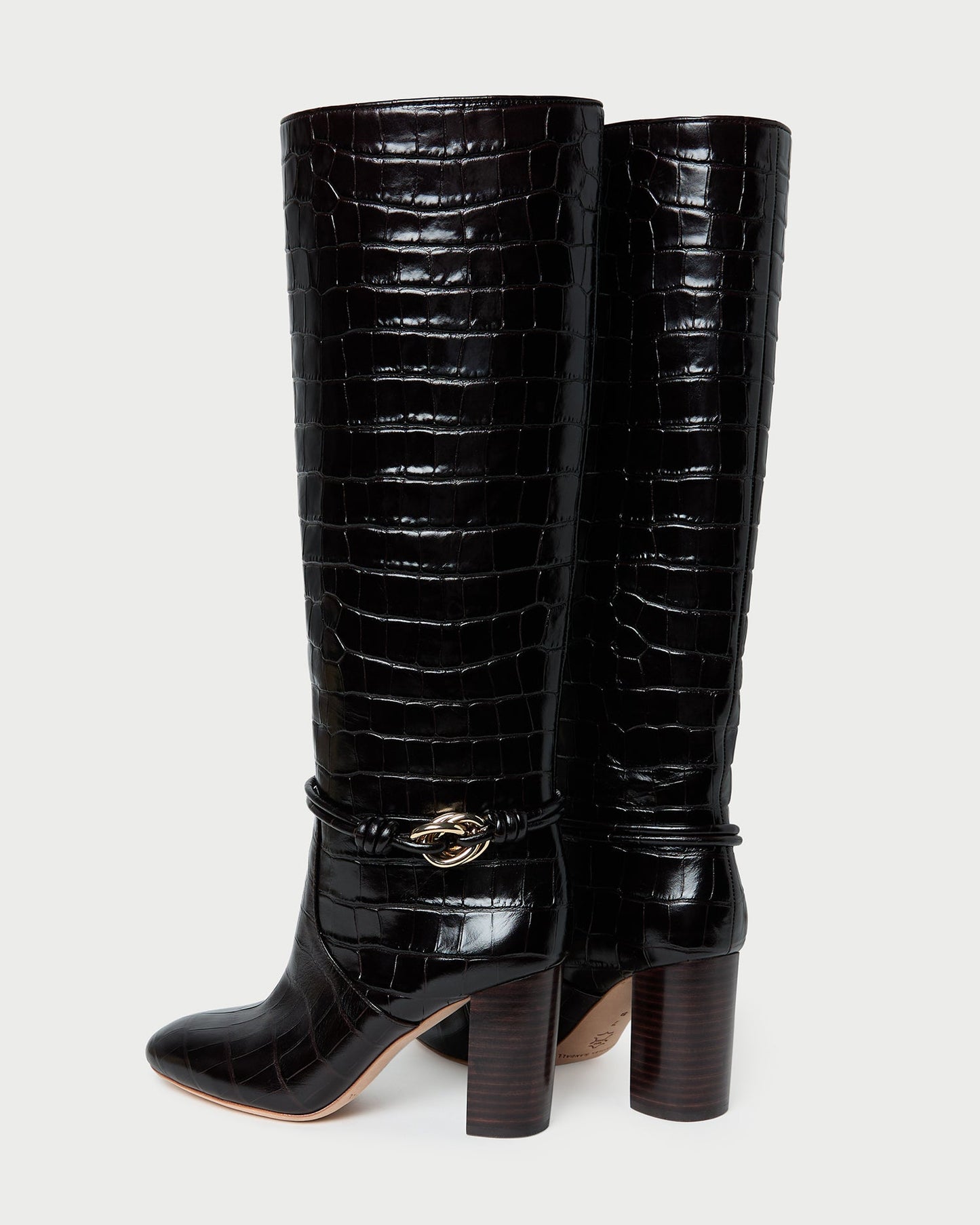 Goldy Crocodile/Gold Leather Tall Boot