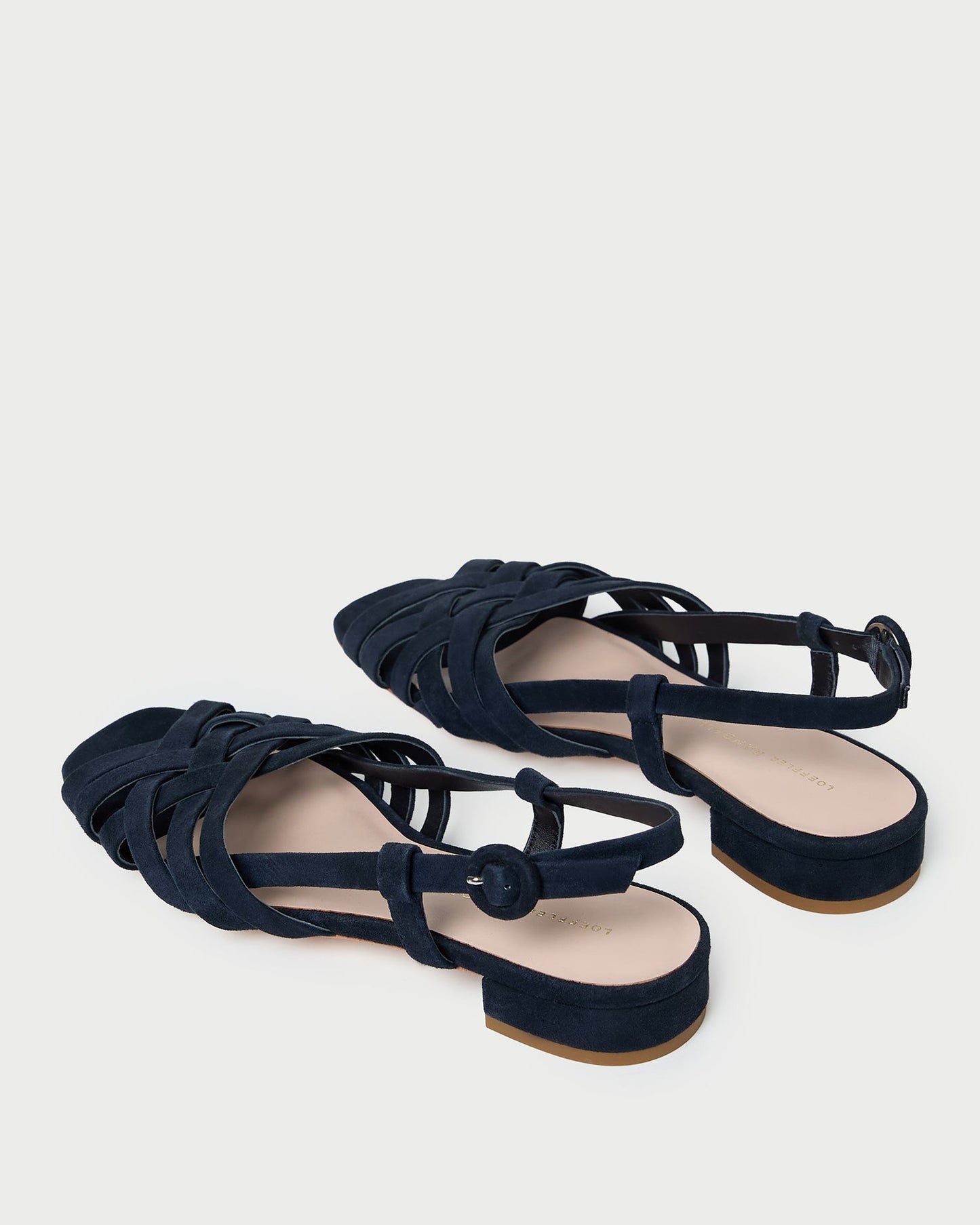 Shelly Navy Suede Flat Sandal