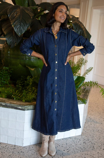 Larisa Long Sleeve Denim Dress