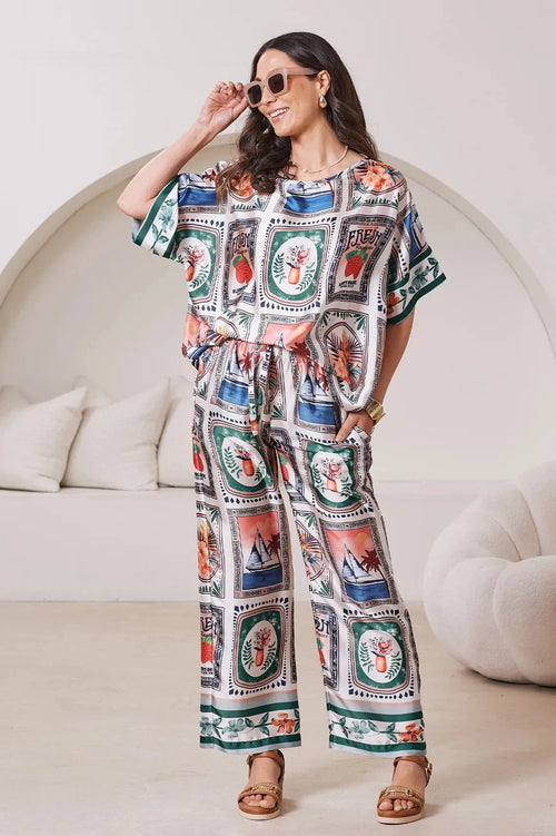 Casey Straight Leg Pants in Rio Print