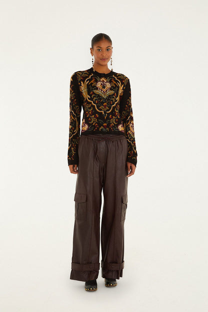 Burgundy Leather Pants