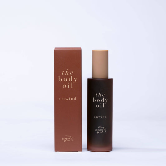 THE body oil • UNWIND • 100% natural, nothing synthetic • 3.4 oz