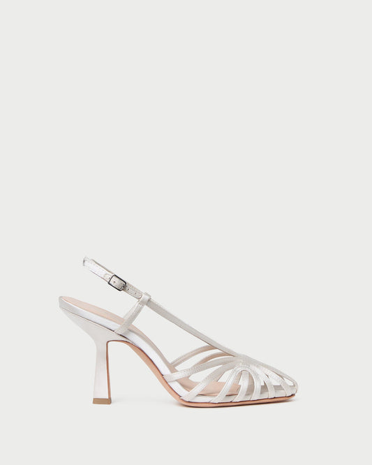 Alexandra Cream Slingback Heeled Sandal