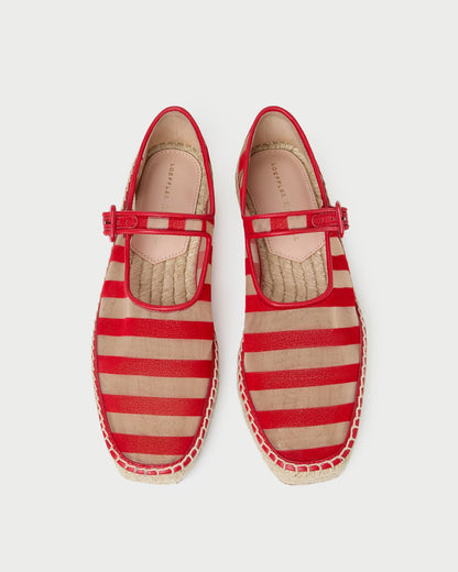 Clover Red/Caramel Mesh Espadrille