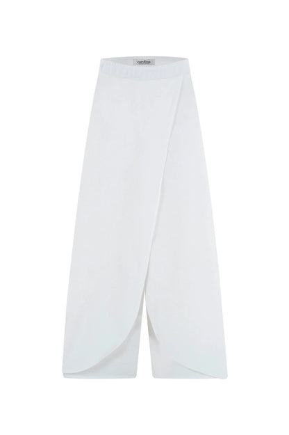 Claudette Wide Leg Pants White