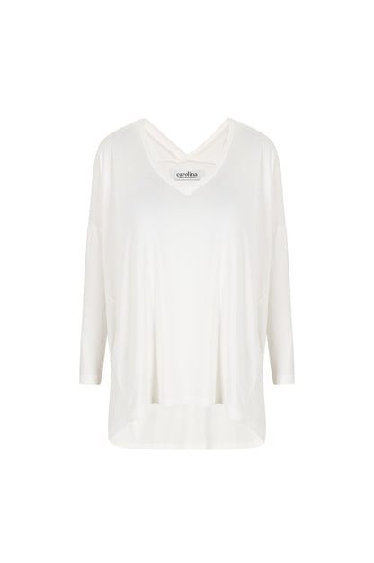 Erica Essential Long Sleeve Top Ivory