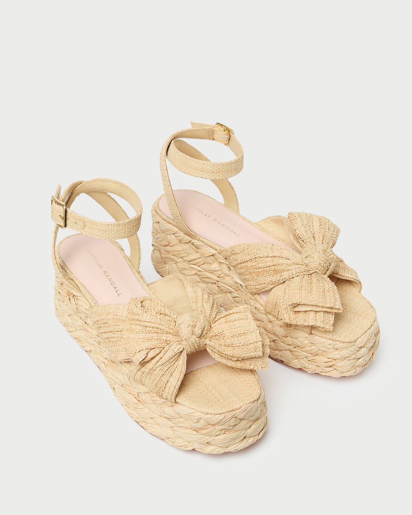 Gaby Natural Pleated Bow Espadrille