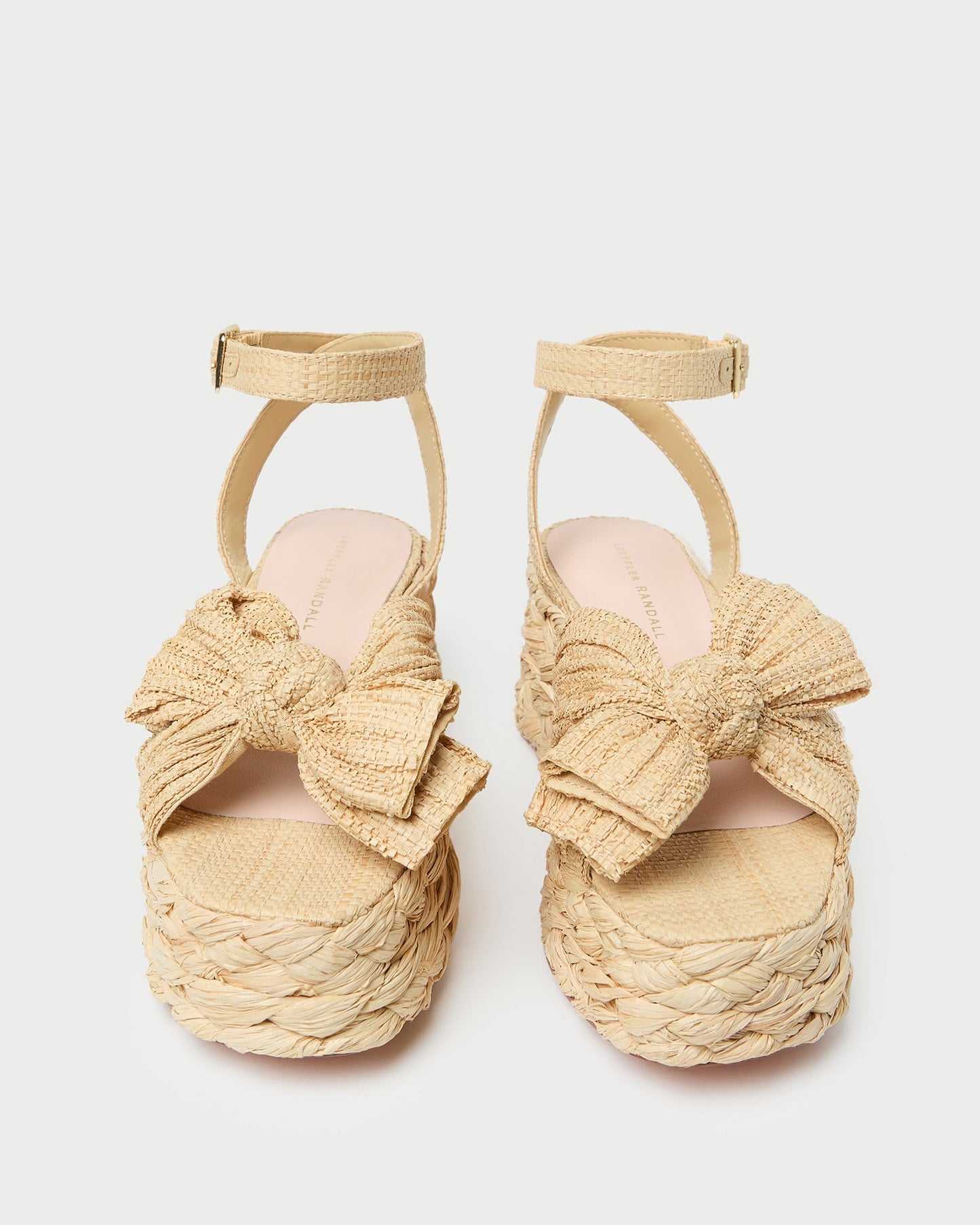 Gaby Natural Pleated Bow Espadrille