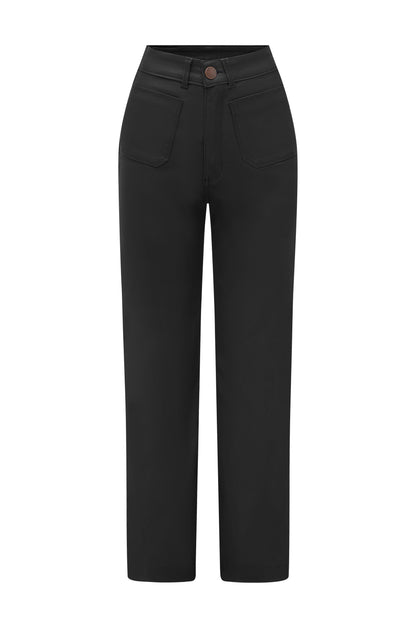 Gianna Coated Jeans Black