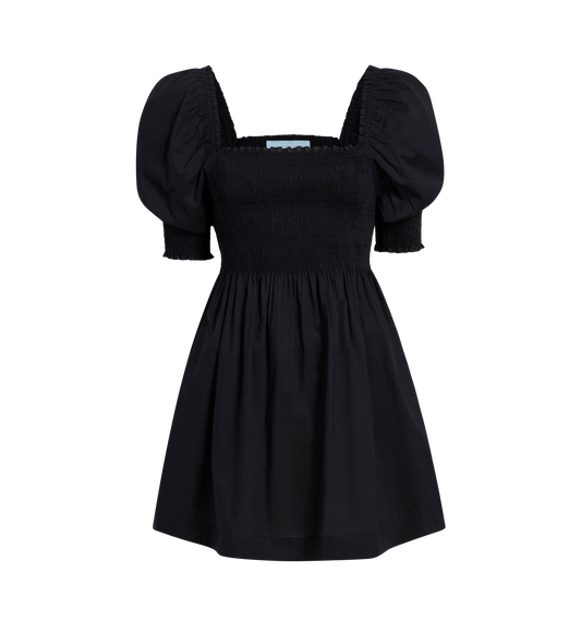 The Athena Nap Dress - Black Cotton