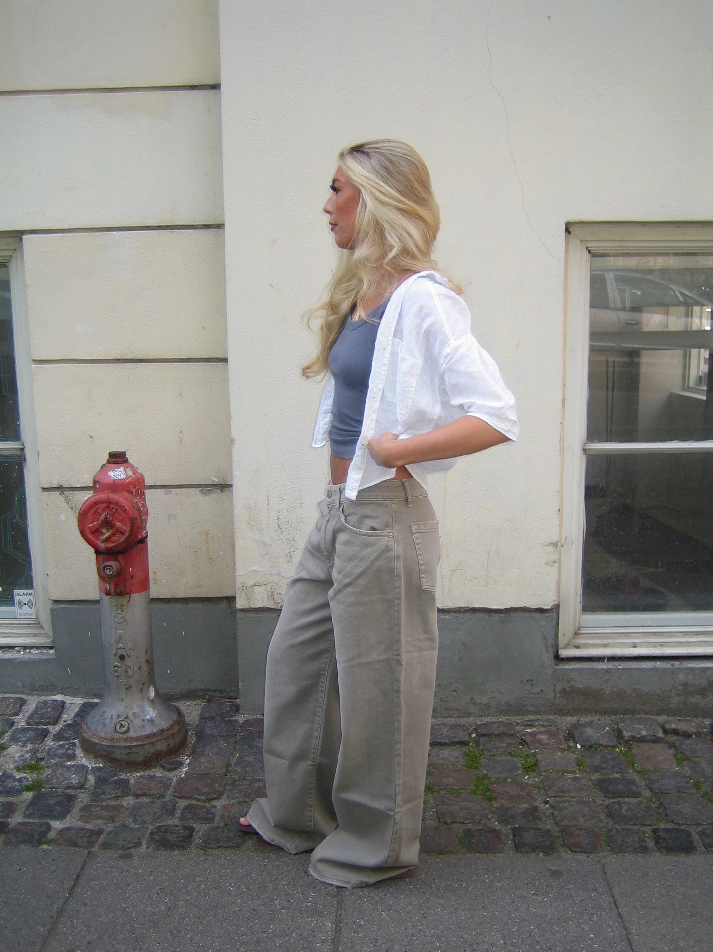 Audrey jeans - Sage green