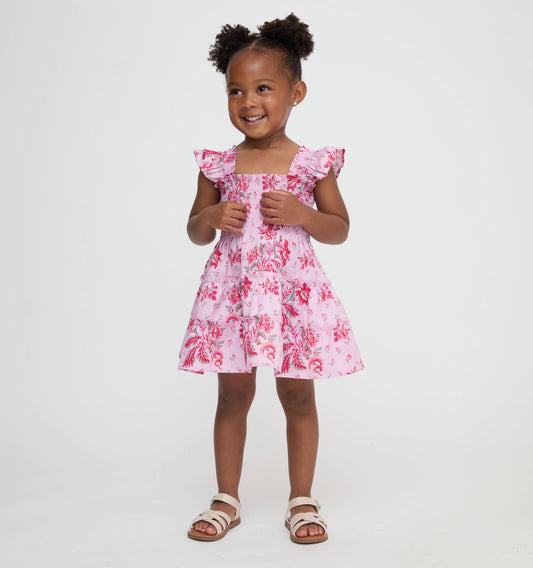 The Tiny Ellie Nap Dress - Pink Delft Bouquet