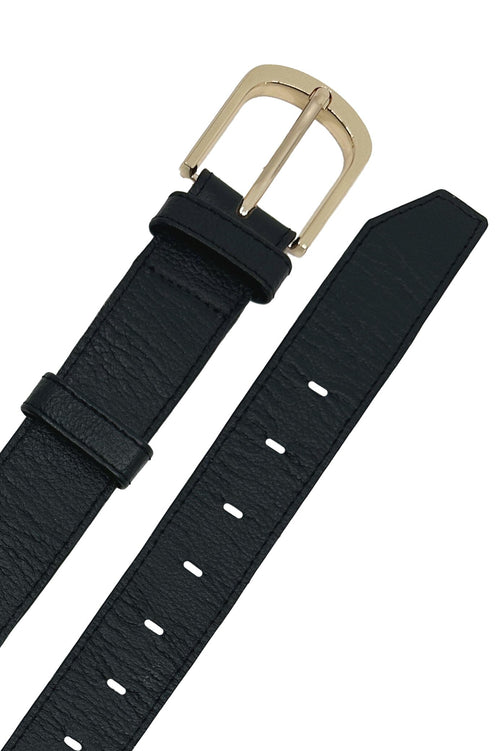 Jeans Belt Black Soft Leather