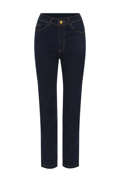 Katya Jeans Dark Denim Blue High Rise
