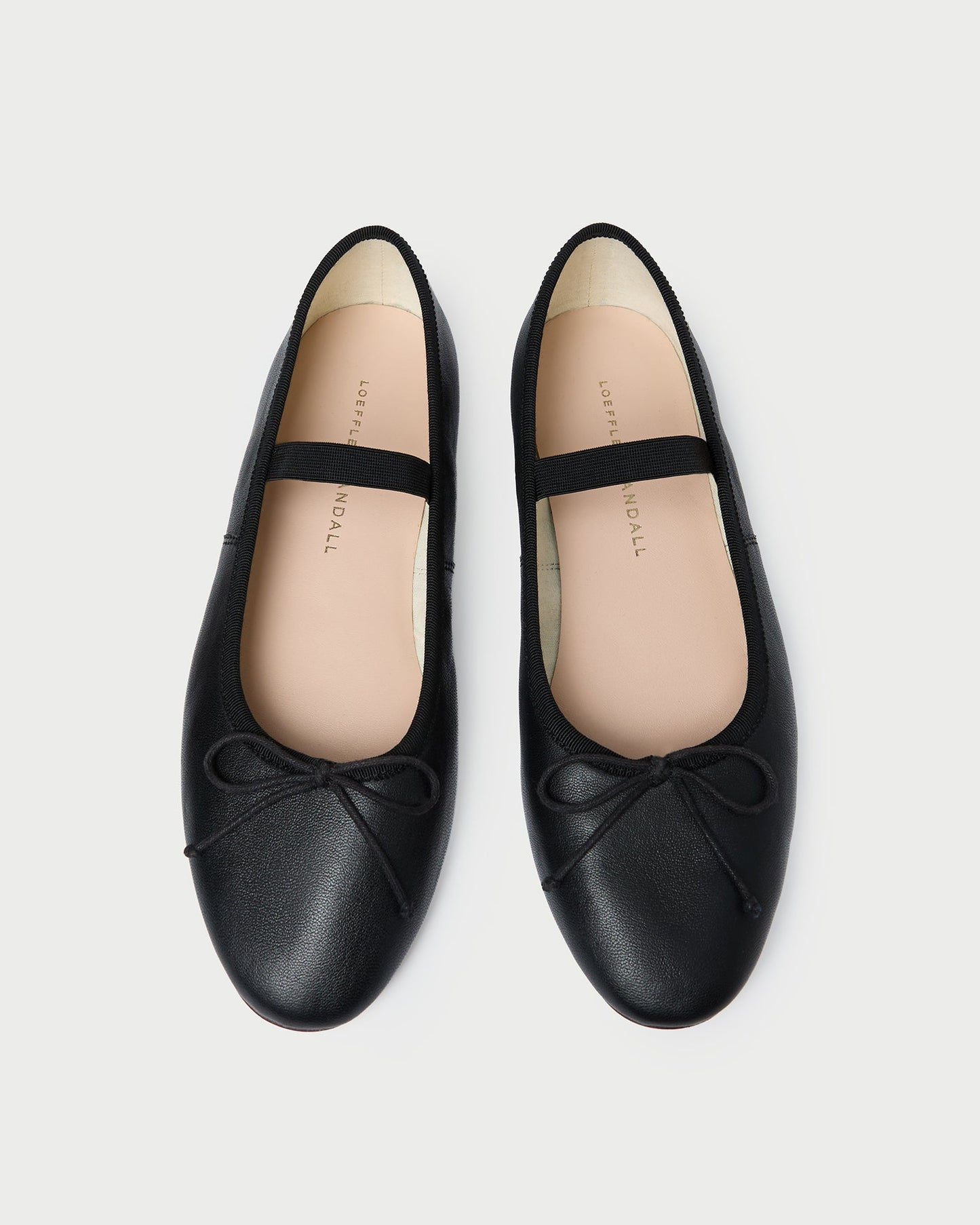 Leonie Black Leather Ballet Flat