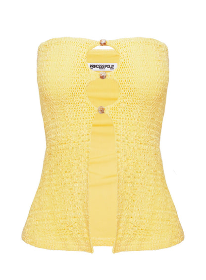 Lost Souls Strapless Cut Out Top Lemon