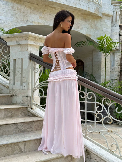 Lubela Maxi Skirt Blush