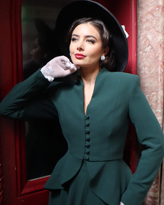 1950s Lilian Jacket - Racing Green