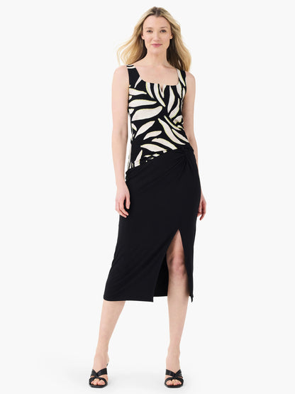 Breezy Leaves Split Neck Tank