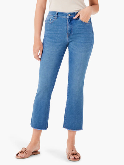 Mid Rise Demi Boot Cropped Jeans