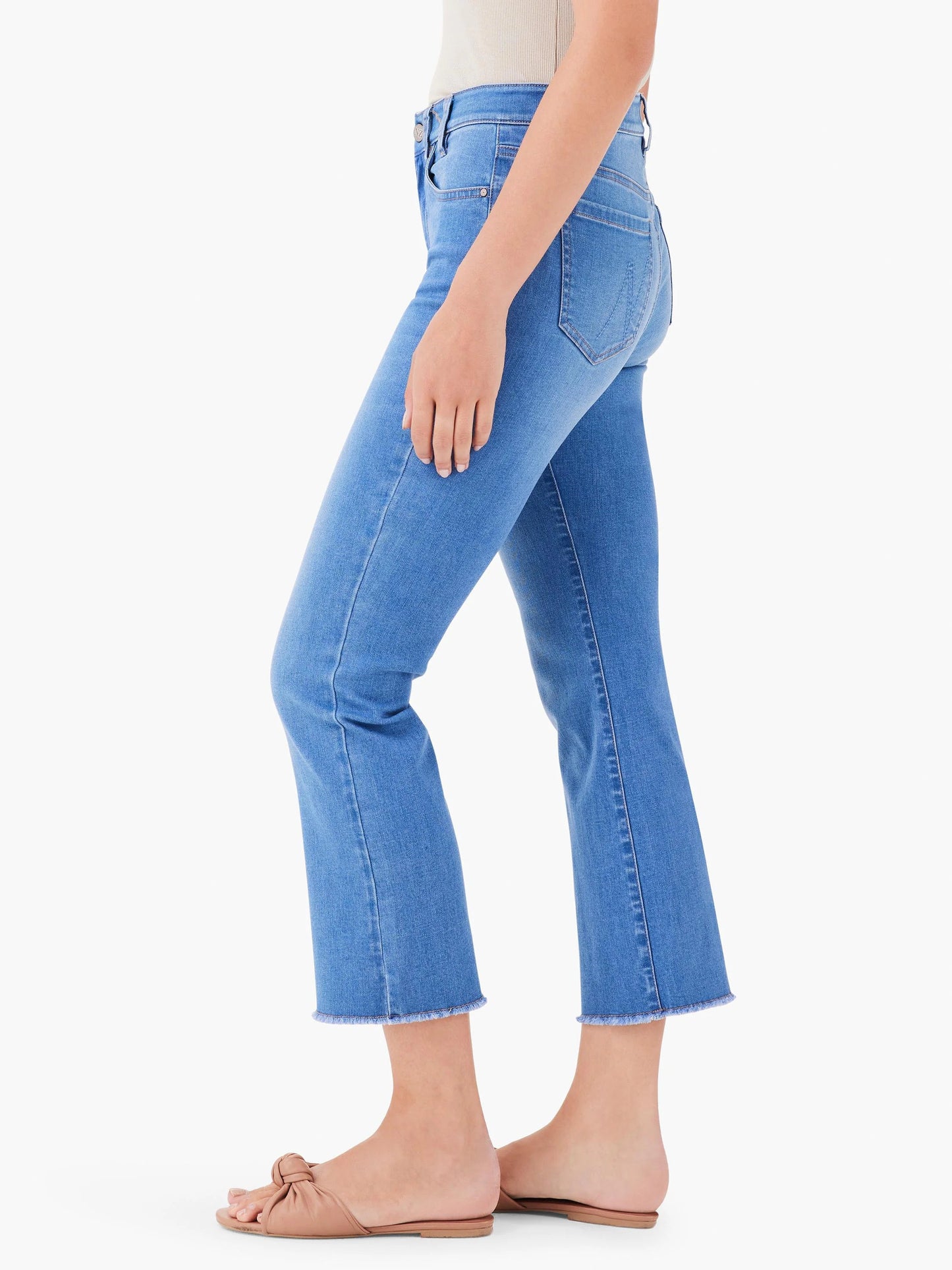 Mid Rise Demi Boot Cropped Jeans