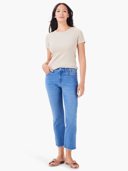 Mid Rise Demi Boot Cropped Jeans