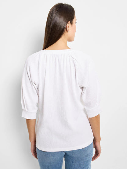 Crinkle Knit Café Top