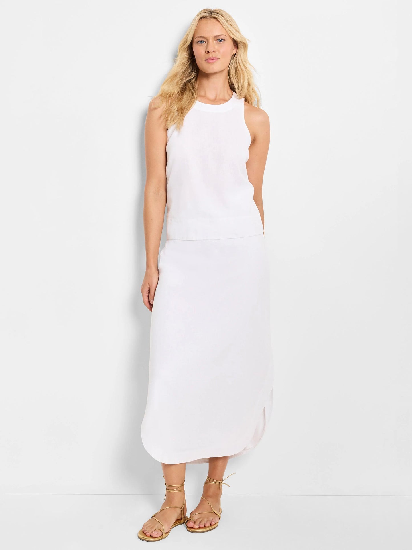 Rumba Linen Dip Skirt