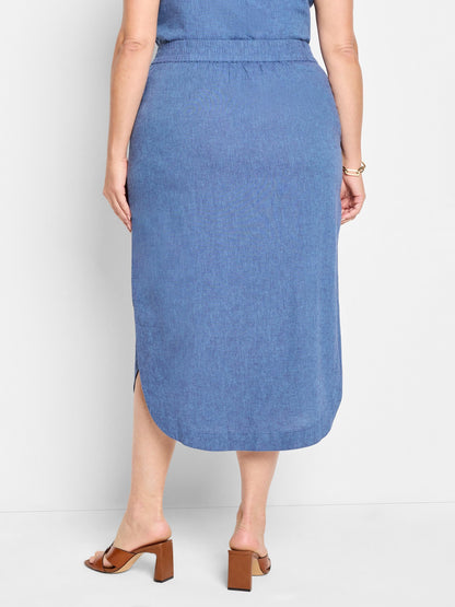 Rumba Linen Dip Skirt