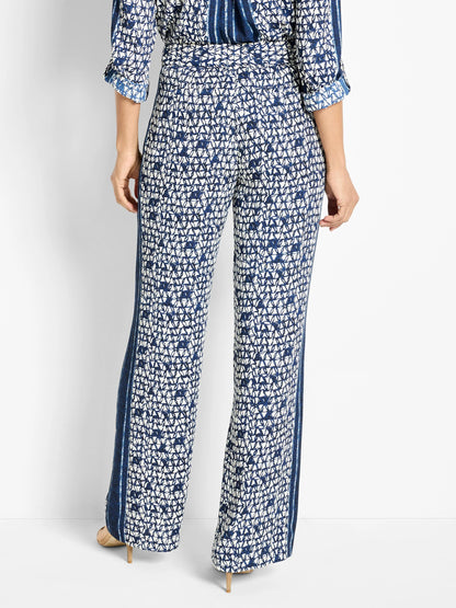Etched Angles Wide-Leg Pant