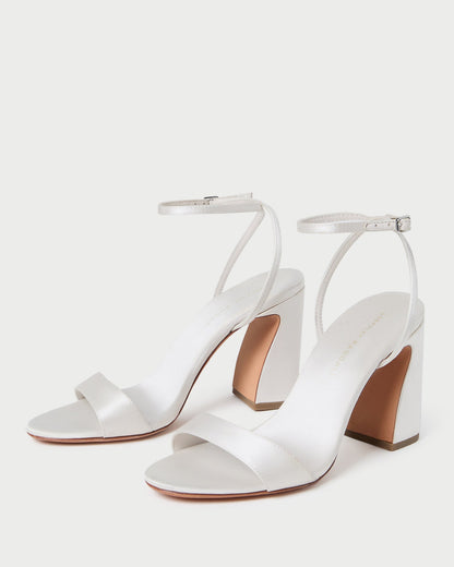Malia Cream Curved-Heel Sandal