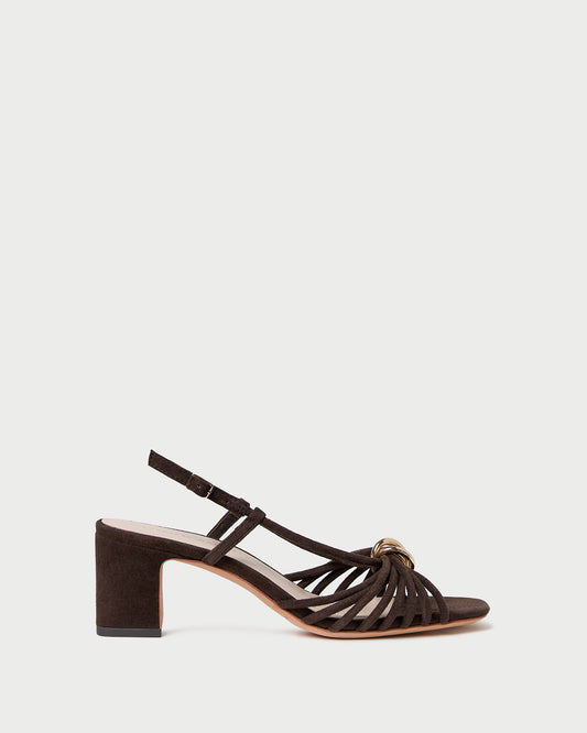 Minna Brown Suede Heeled Sandal