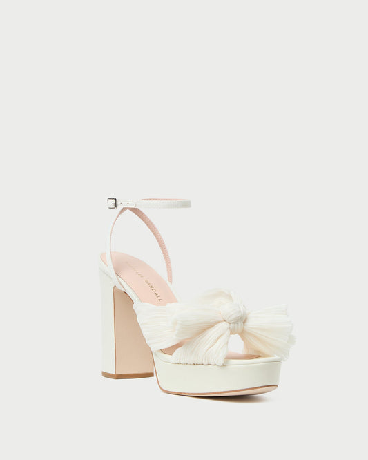 Natalia Pearl Platform Bow Heel