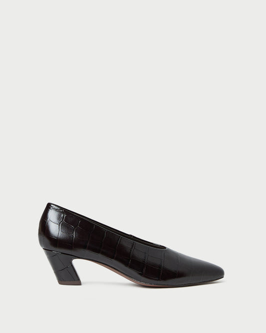Neive Crocodile Leather Low Pump