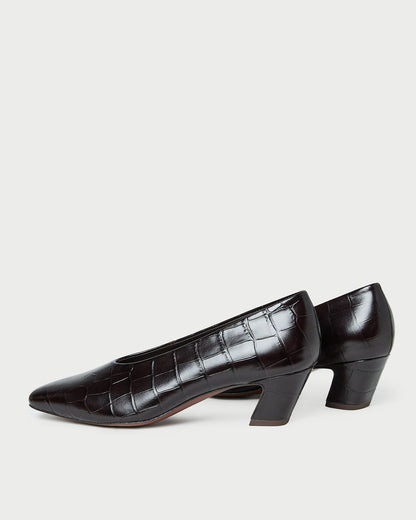 Neive Crocodile Leather Low Pump