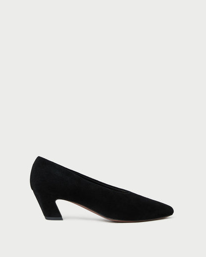 Neive Black Suede Low Pump