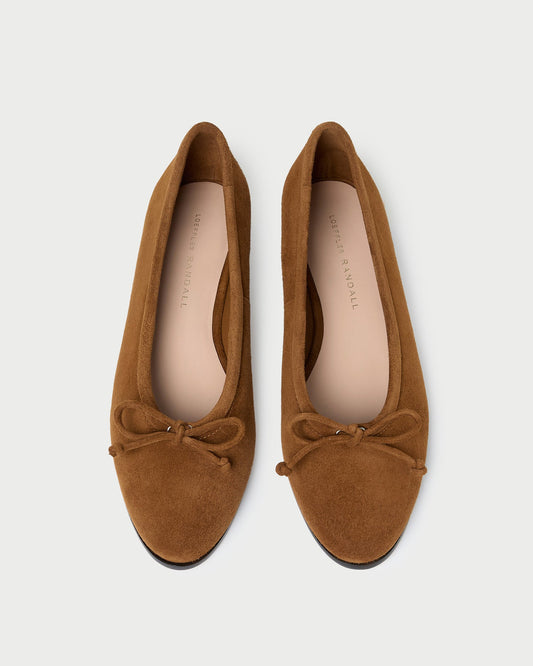 Noelle Cacao Suede Ballet Flat
