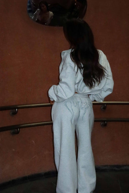 Nya Cropped Hoodie Grey