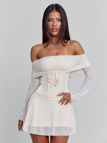 Orla Mini Dress Beige