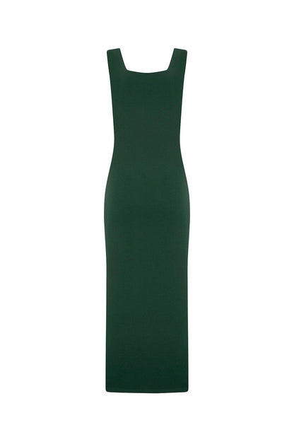 Portofino Sleeveless Midi Dress Forest Green