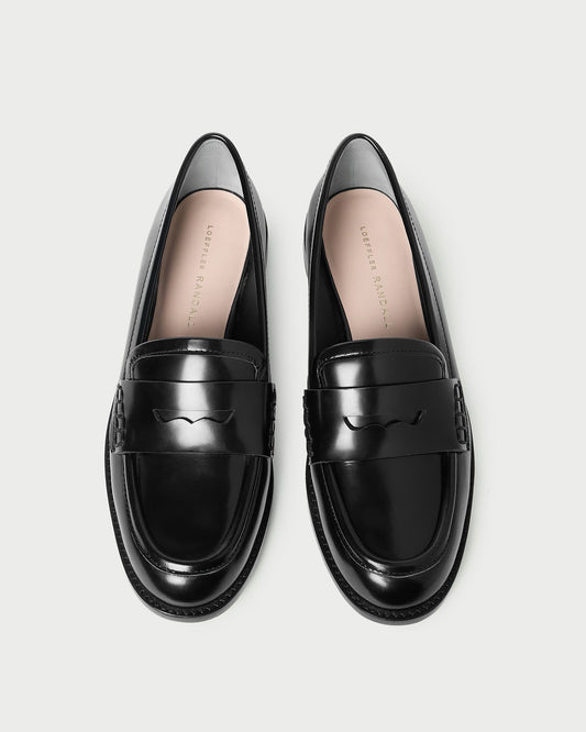 Rachel Black Leather Loafer