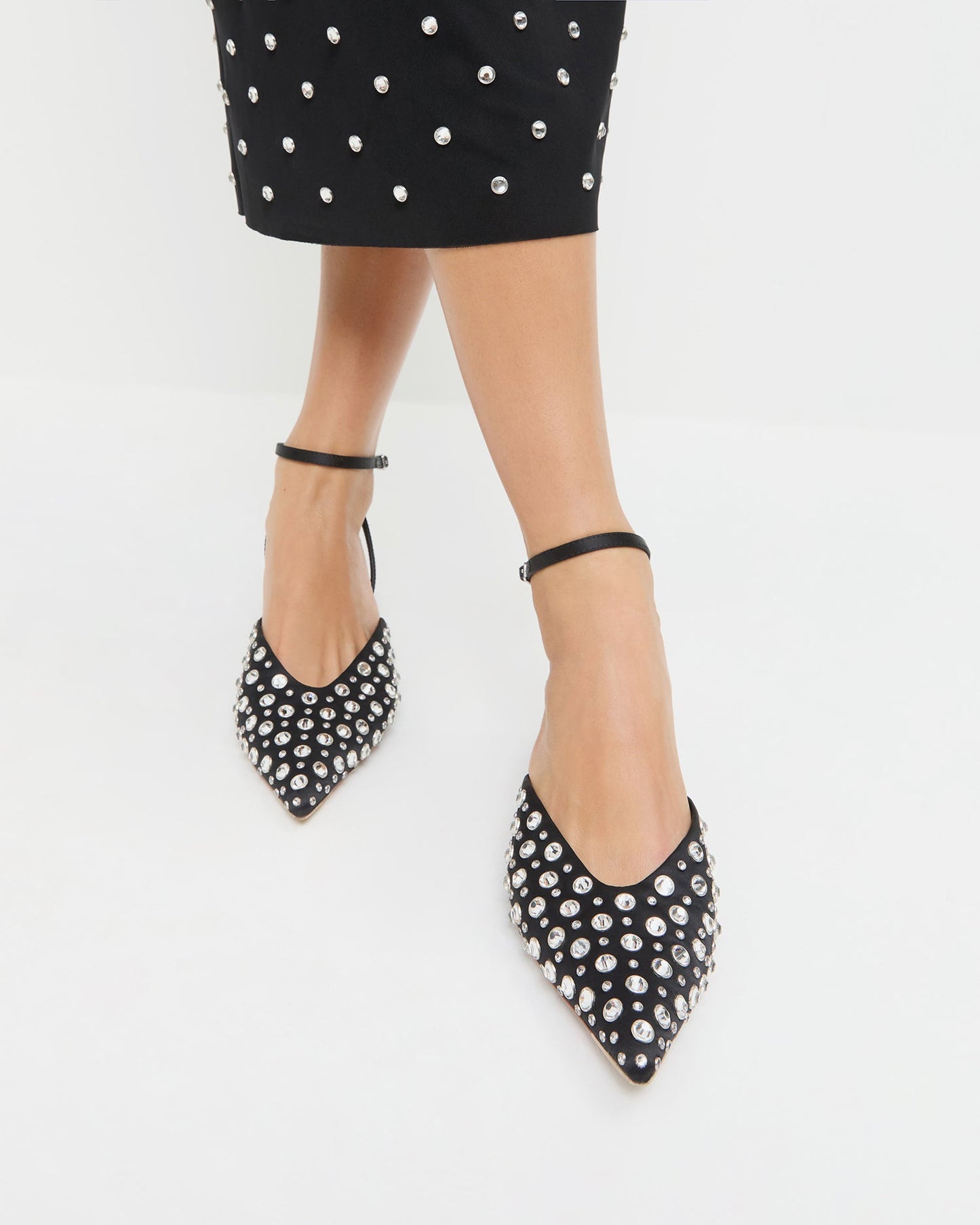 Rio Black/Crystal Kitten Heel
