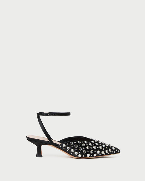 Rio Black/Crystal Kitten Heel