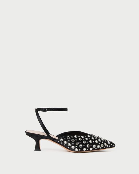 Rio Black/Crystal Kitten Heel