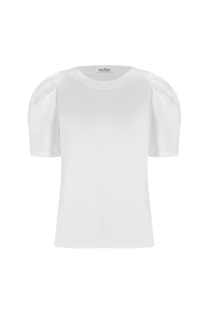 Hazel Short Sleeve Top White