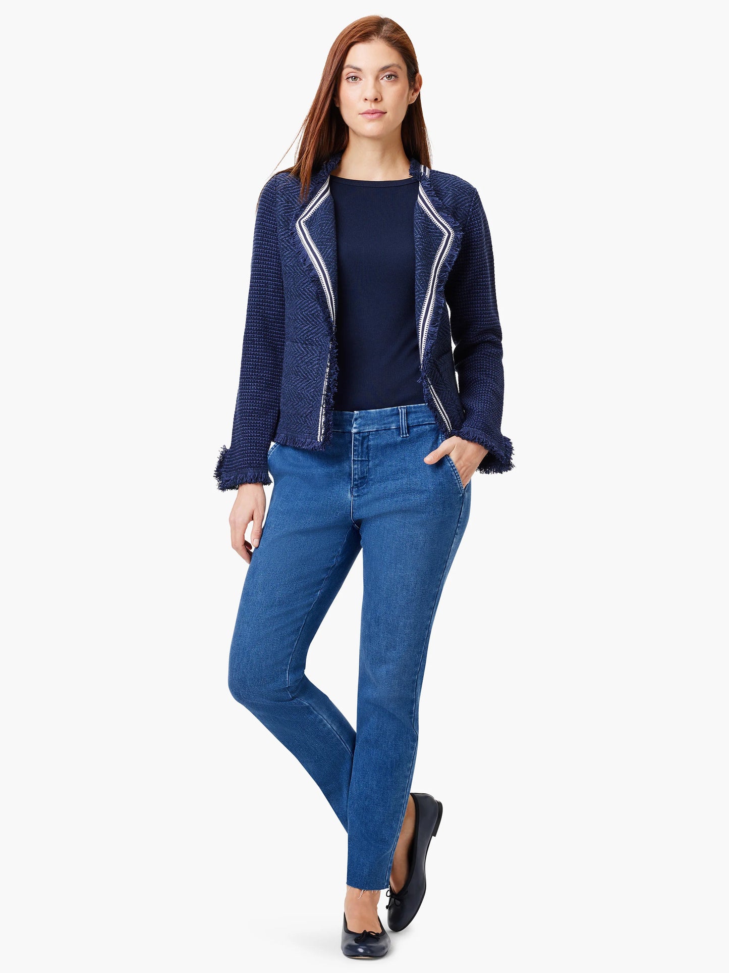 Straight Ankle Denim Trouser