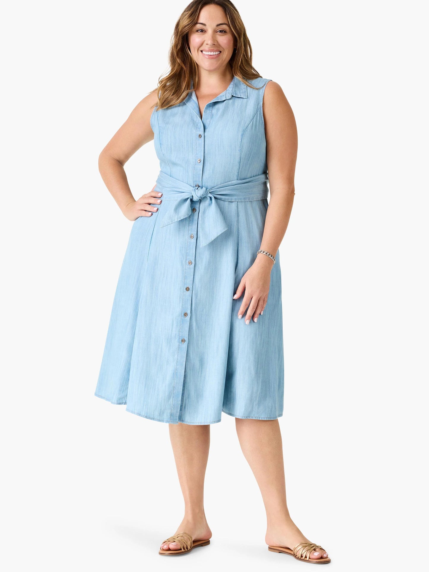 Drapey Denim Shirtdress