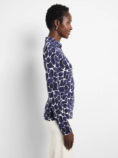 Geo Pebble Knit Wrap Top