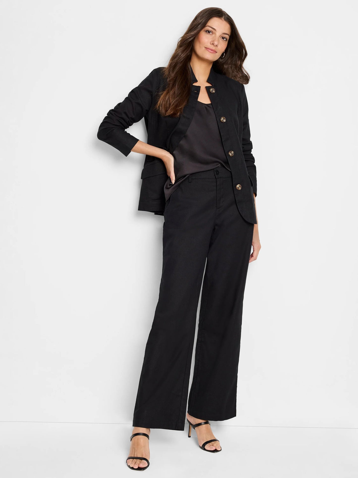 Linen Cotton Eliot Wide-Leg Pant