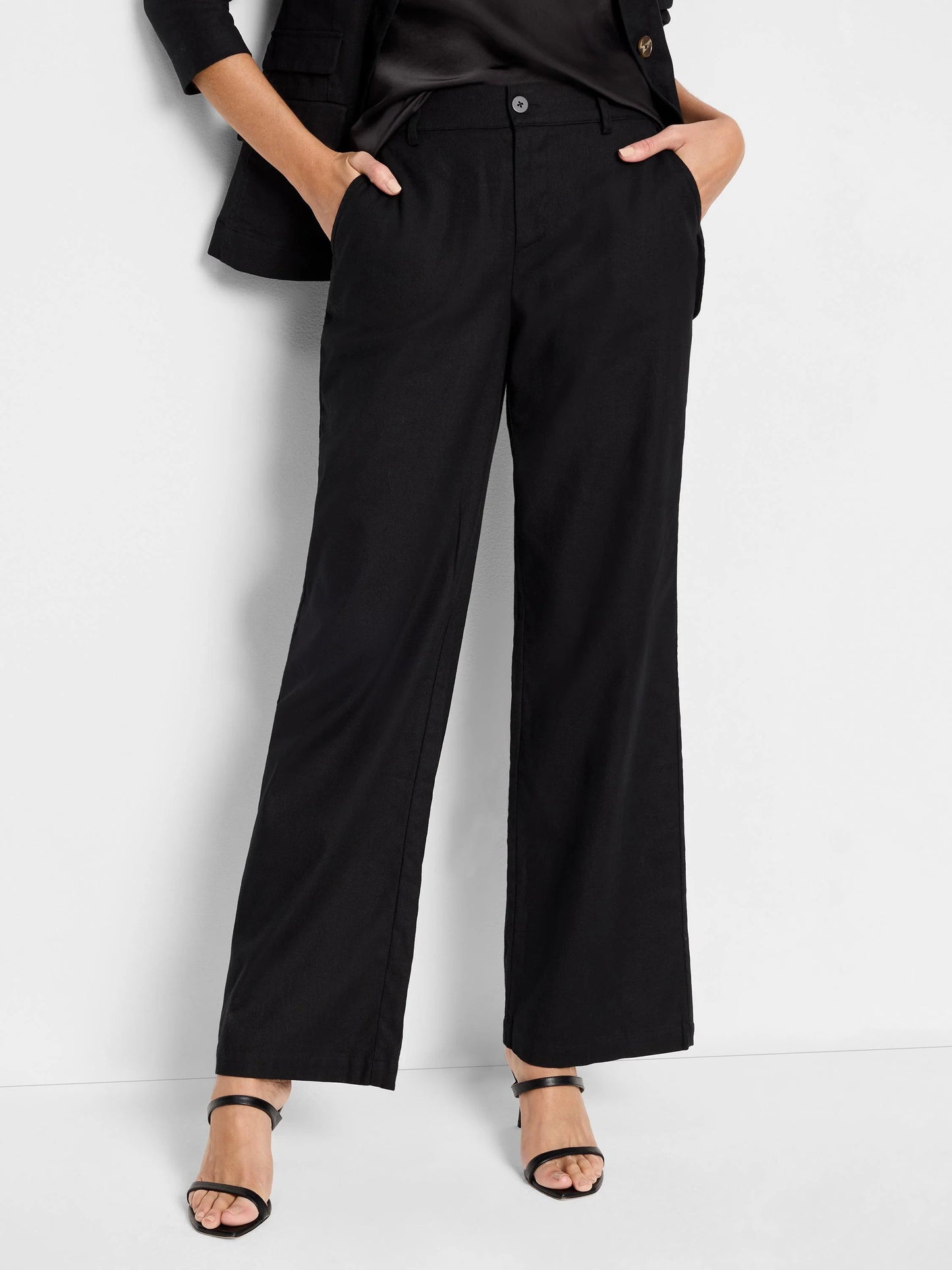 Linen Cotton Eliot Wide-Leg Pant